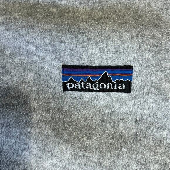 70s 80s Vintage PATAGONIA Gray/Blue Full Zip Stand Collar Jacket Men's Medium - Picture 4 of 11